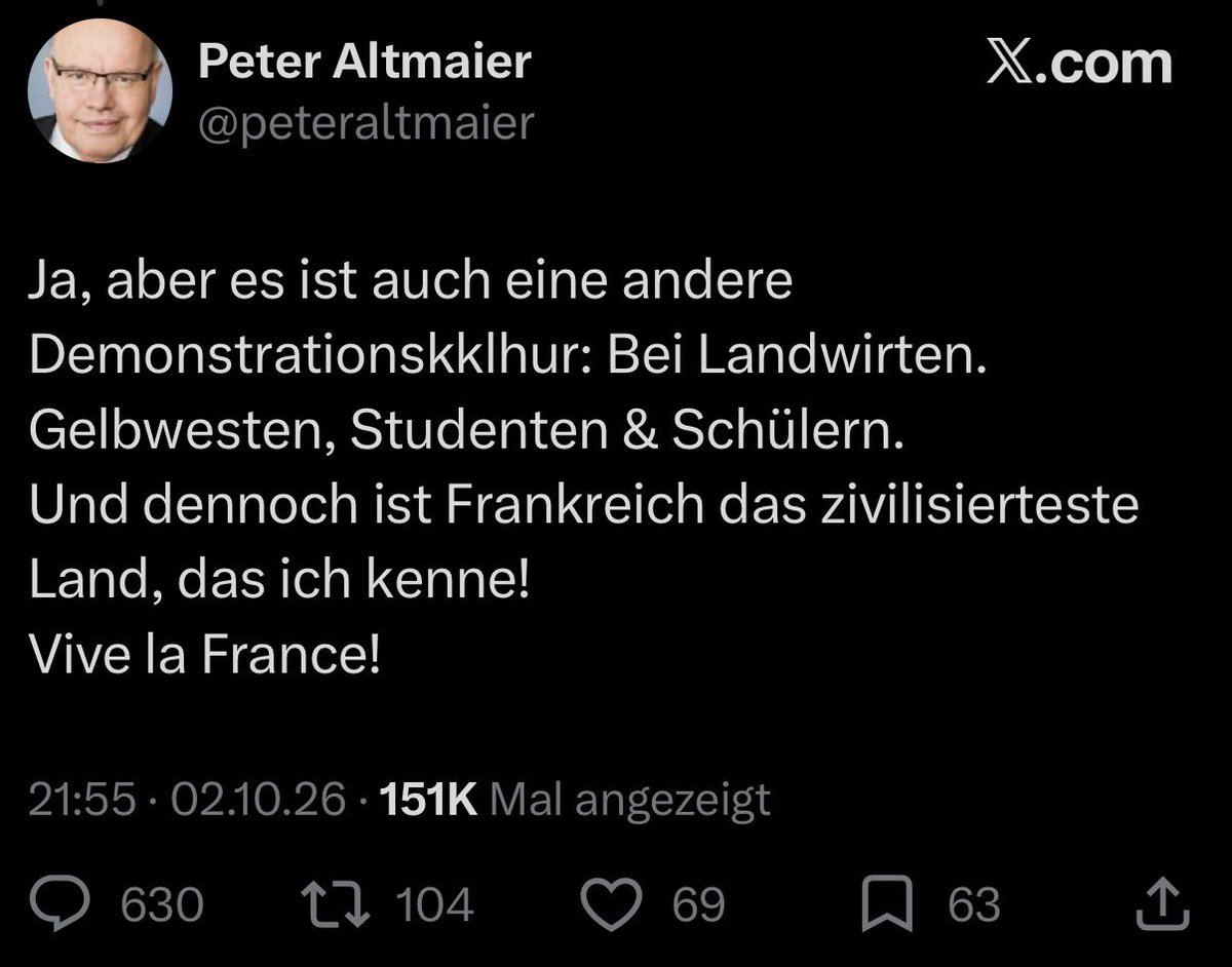 QuinX36268's tweet photo. @TslaSky Ich sag es mal mit Altmaiers Worten:

Andere Demonstrationskultur. 😉 https://t.co/yzpLYl1Tu1