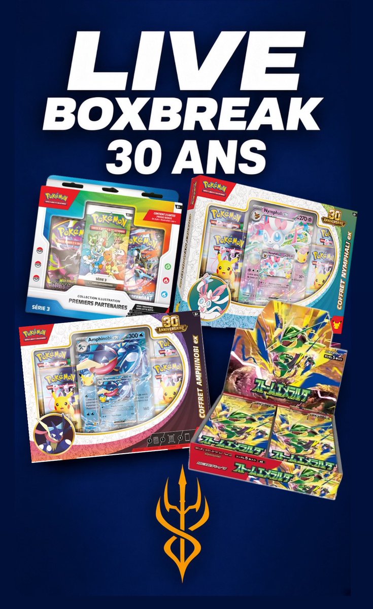 Sublimecard's tweet photo. 🚨 Rendez-vous ce soir  a 20h30 sur Whatnot pour mon premier live Boxbreak ! 

🎉 Au programme, du 30 ans, des coffrets partenaire série 3, du m1,m5 et en m6 !

Et des cartes à l’unité !

🔔 Pensez à mettre une cloche ! 
➡️ https://t.co/6rqkNJhp0e

⬇️ 25€ offert avec le lien ⬇️ https://t.co/wFgk3rV1yr