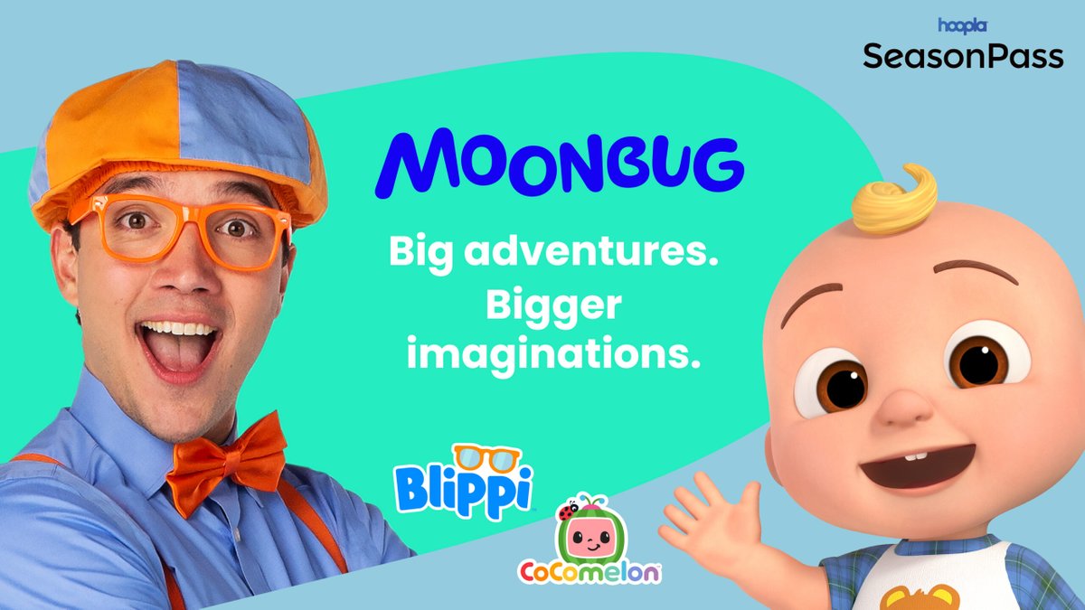 BrowardLibrary's tweet photo. Keep your little ones entertained with these new Moonbug SeasonPasses on Hoopla! Series available include Blippi, CoComelon, Morephle and more. https://t.co/5D7IA3Vipb

A Service of the Broward County Board of County Commissioners https://t.co/QpcjTn42il