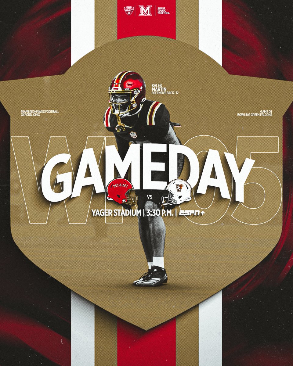 MiamiOHFootball's tweet photo. It’s a Blackout in Oxford ⚫️

Miami vs BGSU 
3:30 PM 🕞 
Yager Stadium 📍 
ESPN+ 📺 

#RiseUpRedHawks | 🎓🏆 https://t.co/p5bDXipYrg