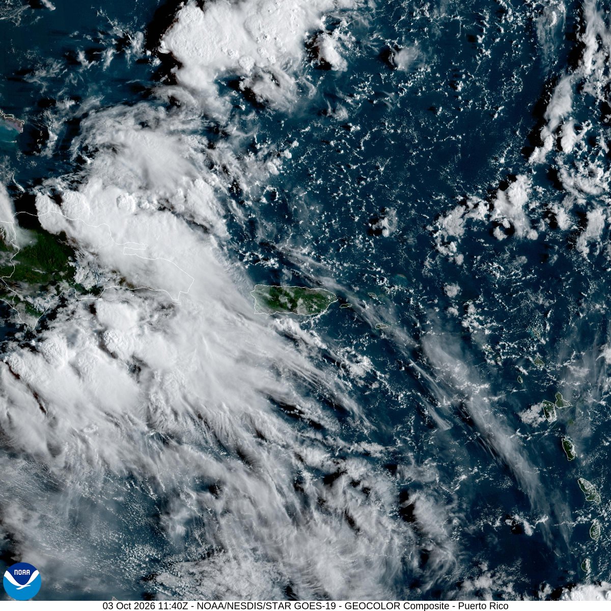 VegaBajaWx's tweet photo. Imagen de satélite October 3, 2026 at 08:00AM #PuertoRico #weather https://t.co/NiEpoUOKbu