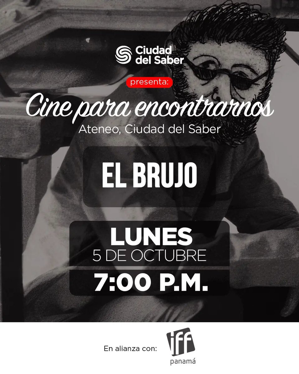 PuntoBohemio's tweet photo. ¡Feliz día Panamá!
@iffpanama invita a ver “El Brujo”, sobre el legendario artista Julio Zachrisson, un viaje por el arte, la memoria y la identidad latinoamericana. 

📅 Lunes 5 de oct | 7:00 p.m. 
📍 Ateneo @ciudaddelsaber 
🎟️ Entrada gratuita

#Panamá #CinePanameño 🇵🇦🎥 https://t.co/DUnDFOtvNb