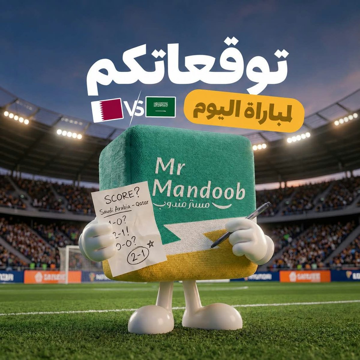 mrmandoobapp's tweet photo. 🇸🇦💚 الفوز سعودي!
اليوم الموعد.. والحماس غير 🔥⚽️
توقعوا النتيجة 🇸🇦👀
والفوز بإذن الله للأخضر 💚 https://t.co/9miVqppKEO