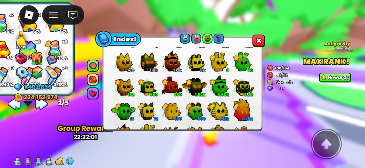Camo_Guy1's tweet photo. Forgot to post this
Got 100/164 in #petmultiverse pet index!
I've really been enjoying the game for those couple days the game has been out! It's basic, yet you got so much you can grind for! https://t.co/UU3cdatxdU