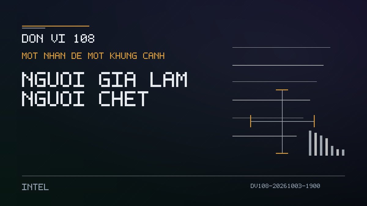 donvi108's tweet photo. Chiếc ghế kéo sát. Một giọng quen khẽ nói: Tôi biết anh vẫn nghe.

Đôi khi, bí mật không bị lộ bởi sơ suất, mà bởi người hiểu ta quá rõ.

Cảnh hư cấu độc lập gợi từ nhan đề NGƯỜI GIẢ LÀM NGƯỜI CHẾT — Hạ Kỳ, Đơn Vị 108. Không phải lời hát. https://t.co/OcKJ5FBlRH