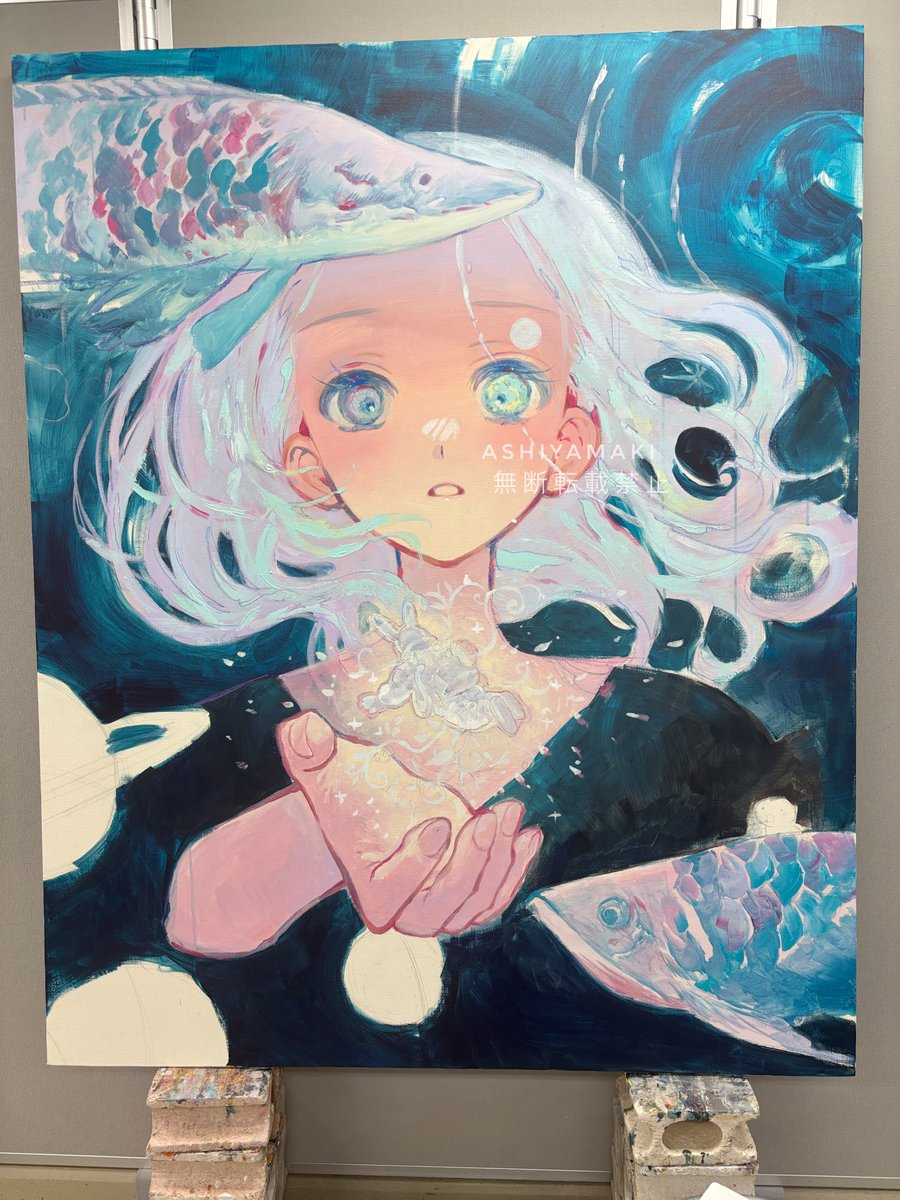 a0z0o0's tweet photo. 遅くなりましてすみません💦
#ARTdecoration
二日間ありがとうございました!
初めての試みでドキドキでございましたが暖かくお見守りいただき、終始とても楽しく制作することができました…!
塗り進めていく中で、画材の新しい楽しさ、面白さを感じ、それが少しでもご来場の方へお伝えできていれば→ https://t.co/YZYySZ5c7K