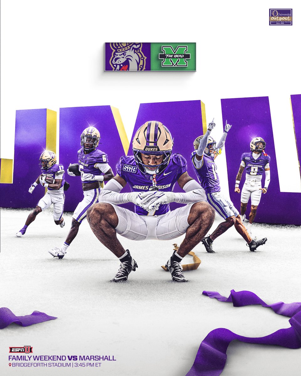 JMUFootball's tweet photo. 𝐆𝐚𝐦𝐞 𝐅𝐢𝐯𝐞 🖐️

#GoDukes https://t.co/KXwNelTCOq