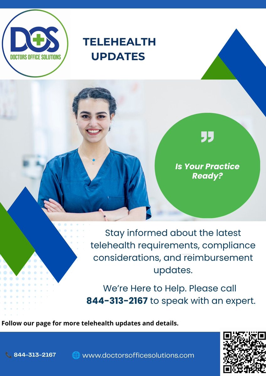 DoctorsOfficeS's tweet photo. Is Your Practice Ready?
Stay informed about the latest telehealth requirements, compliance considerations and reimbursement updates.
We’re Here to Help. Call 844-313-2167 to speak with an expert.

#TelehealthUpdates#HealthcareCompliance #HealthcareProviders#DoctorsOfficeSolutions https://t.co/MajPd0e9zb