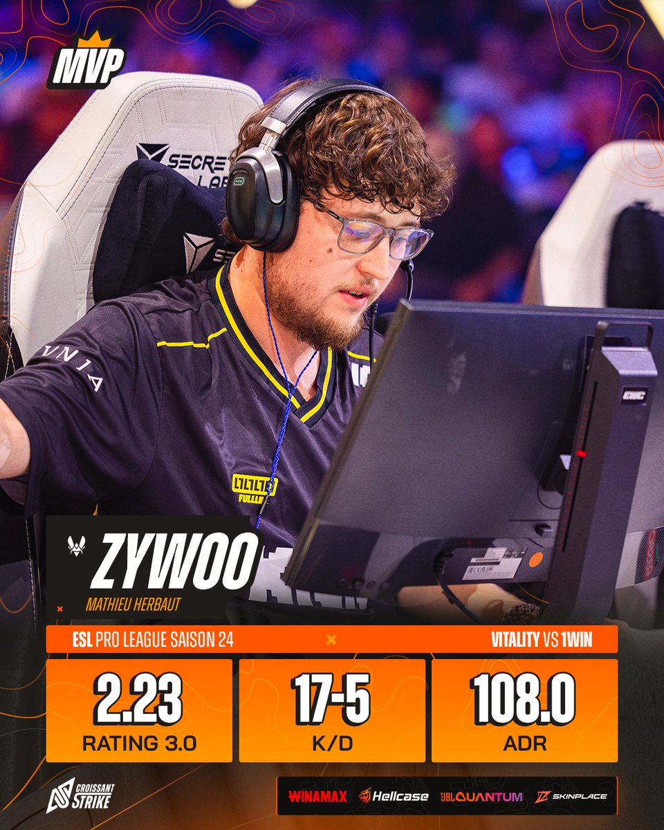 CroissantStrike's tweet photo. Notre prodige excelle dans sa première partition ! 🎶

🇫🇷 @zywoo affiche un solide 2.23 de rating. 😎 https://t.co/9lgEZiRgK5