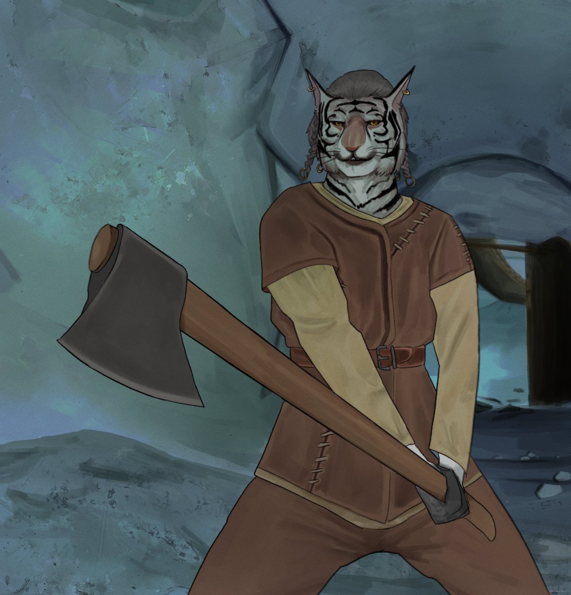 ceejaycari's tweet photo. Elder Scrolls Inktober, Day 2 - Khajiit https://t.co/nxWnLSLLp7
