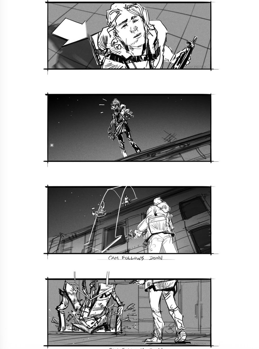 __tls123's tweet photo. resident evil (2026) storyboards of the scene of bryan running through raccoon city by micah brenner on insta 👀👀👀

1/2 https://t.co/nL7U2G0PUZ