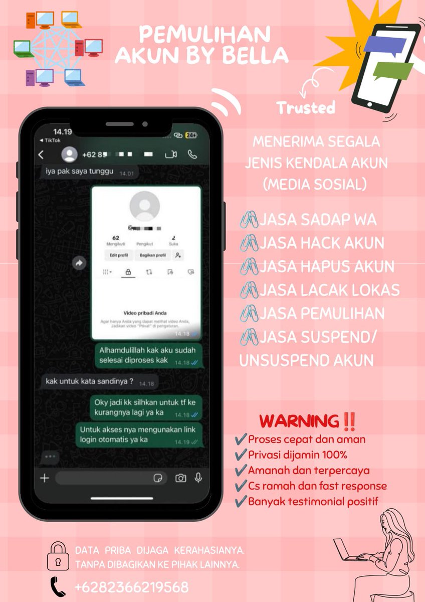 rynnpe's tweet photo. Open ya guys jasa balikin &amp; hapus akun ya💎

🍎pemulihan akun
- instagram, tiktok, whatsapp, line, facebook, x, gmail, tele dll

🍎hapus akun
- facebook, tiktok, instagram, line, whatsapp, x, dan lainnya

Sadap Wa, hack akun, lacak lokasi ?
Mau Order ? WhatsApp Di Bio❕ https://t.co/tzgjWU5gvw