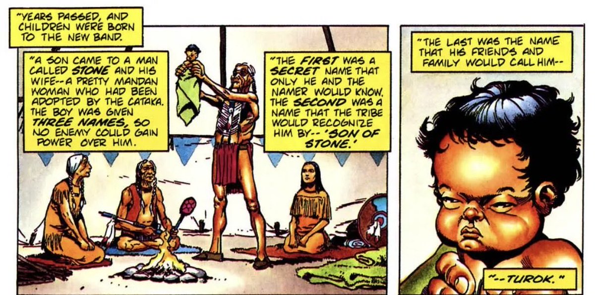 FMNFBTurok's tweet photo. In the Turok 1993 vol 0, it is shown Turok being born. The meaning of Son of Stone in the valiant comics is because his father is called Stone while outsiders and friends will know his as Turok https://t.co/2A2fM3Efrt
