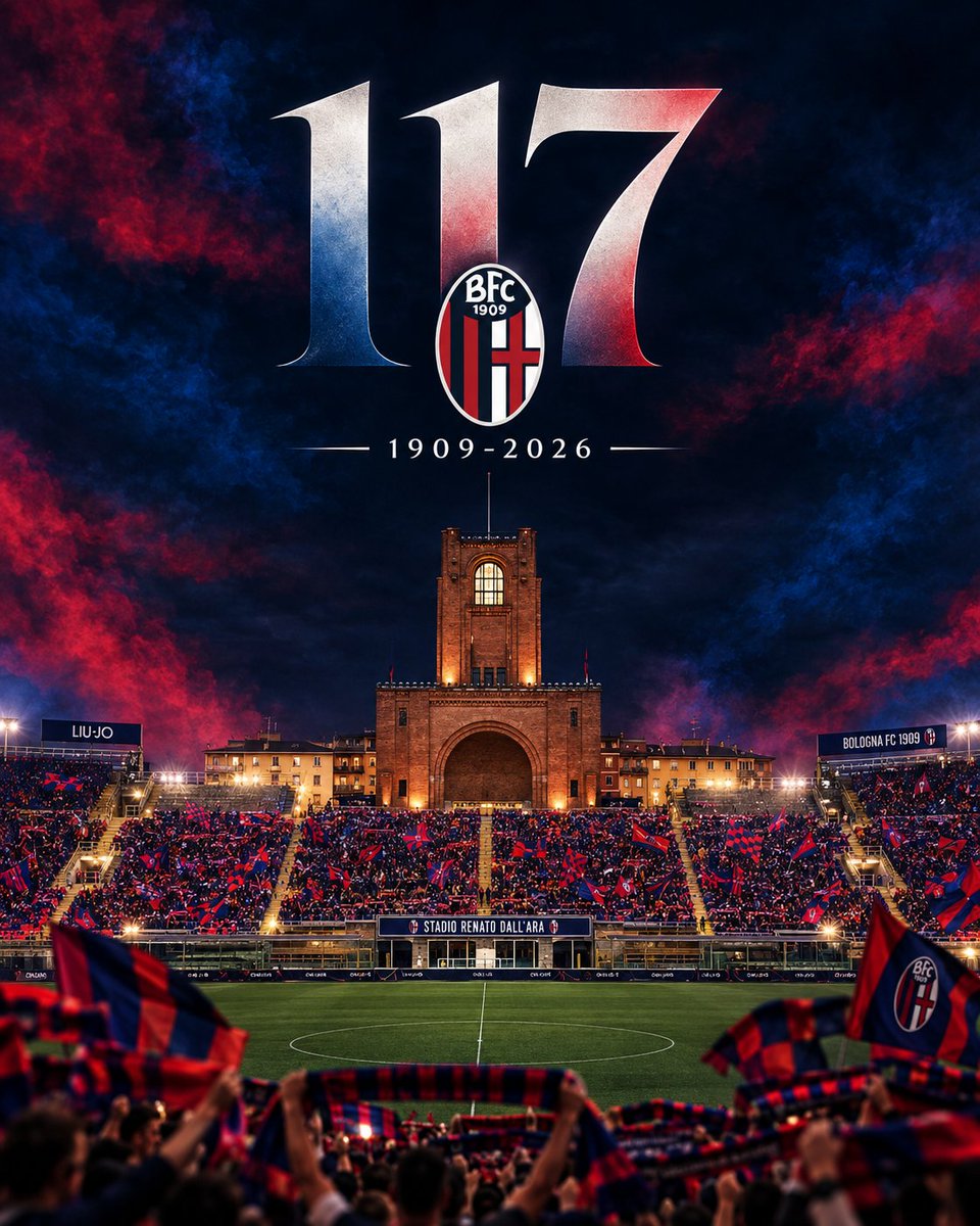 bolo1909_news's tweet photo. 𝐁𝐔𝐎𝐍 𝐂𝐎𝐌𝐏𝐋𝐄𝐀𝐍𝐍𝐎 𝐁𝐎𝐋𝐎𝐆𝐍𝐀 ❤️💙

𝟏𝟗𝟎𝟗-𝟐𝟎𝟐𝟔 ♾️✨

𝟏𝟏𝟕 𝒂𝒏𝒏𝒊 𝒅𝒊 𝒔𝒕𝒐𝒓𝒊𝒂 𝒓𝒐𝒔𝒔𝒐𝒃𝒍𝒖, @Bolognafc1909 😍🌟 https://t.co/YD0yHF0c6X
