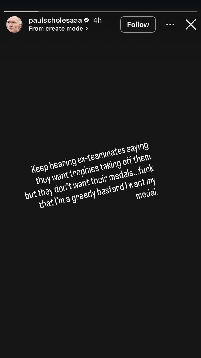 TouchlineX's tweet photo. 🚨📲 𝗡𝗘𝗪: Paul Scholes with a clear message on IG. https://t.co/ATI6MIn0lk