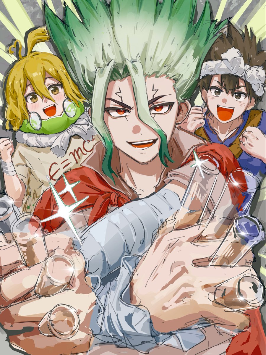 Zqo_s2's tweet photo. サイエンス〜〜！
#DrSTONE #dcst https://t.co/7lGF0MirCZ
