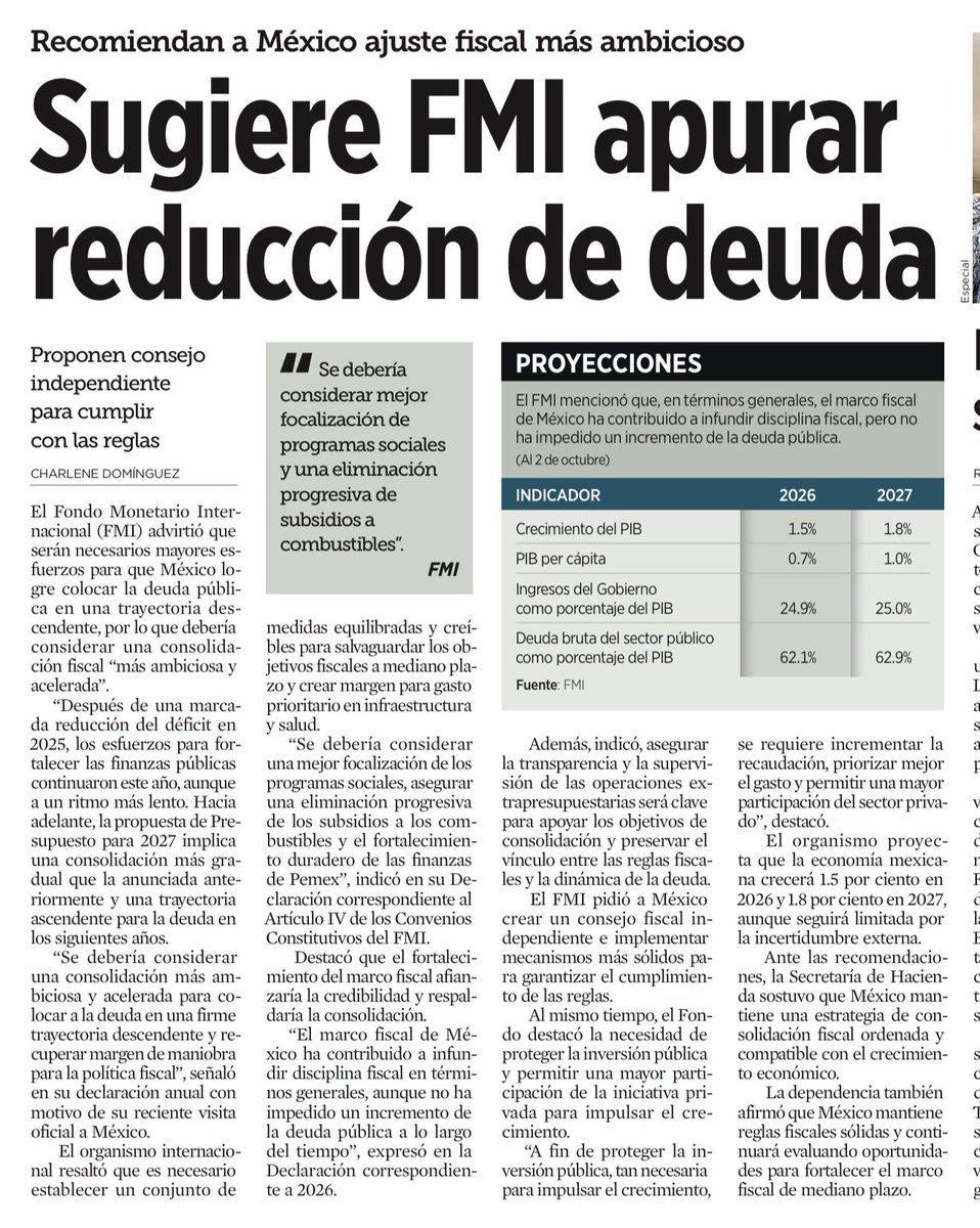 2009Rofarz's tweet photo. Desde el @FondoMonetario están indicando a @PartidoMorenaMx que disminuya la deuda, van a dejar destruido a México 

Aún así existen personas que “no ven esto” y siguen queriendo dar todo el poder 

No digan que no se les dijo https://t.co/SGSaBIFxXS