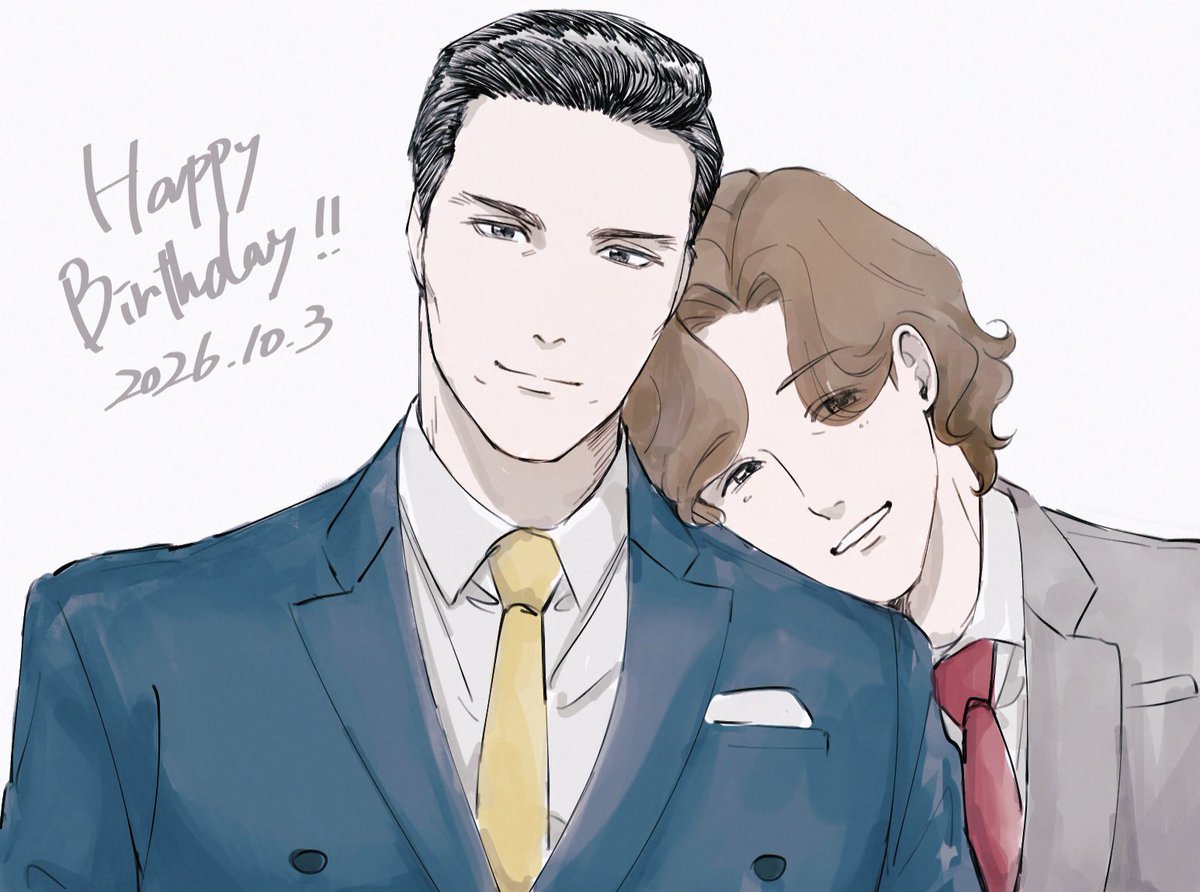 jogio1003's tweet photo. 誕生日！- ̗̀ 🎂  ̖́-
恒例のセルフ誕生日イラスト……時間なさすぎてテキトーになった😭w

また1年、ササヨネもヒット様もポムポムも新しいことも全部充実させるぞ〜！🌈 https://t.co/KLsc3p3Nef