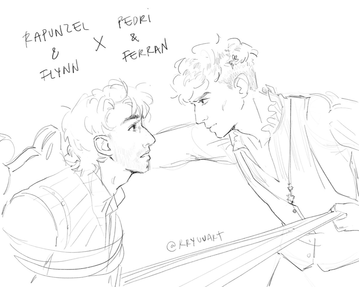 rryuuart's tweet photo. rapunzel &amp; flynn x pedri &amp; ferran #ferrantorres #pedri https://t.co/rhouKyqY5m