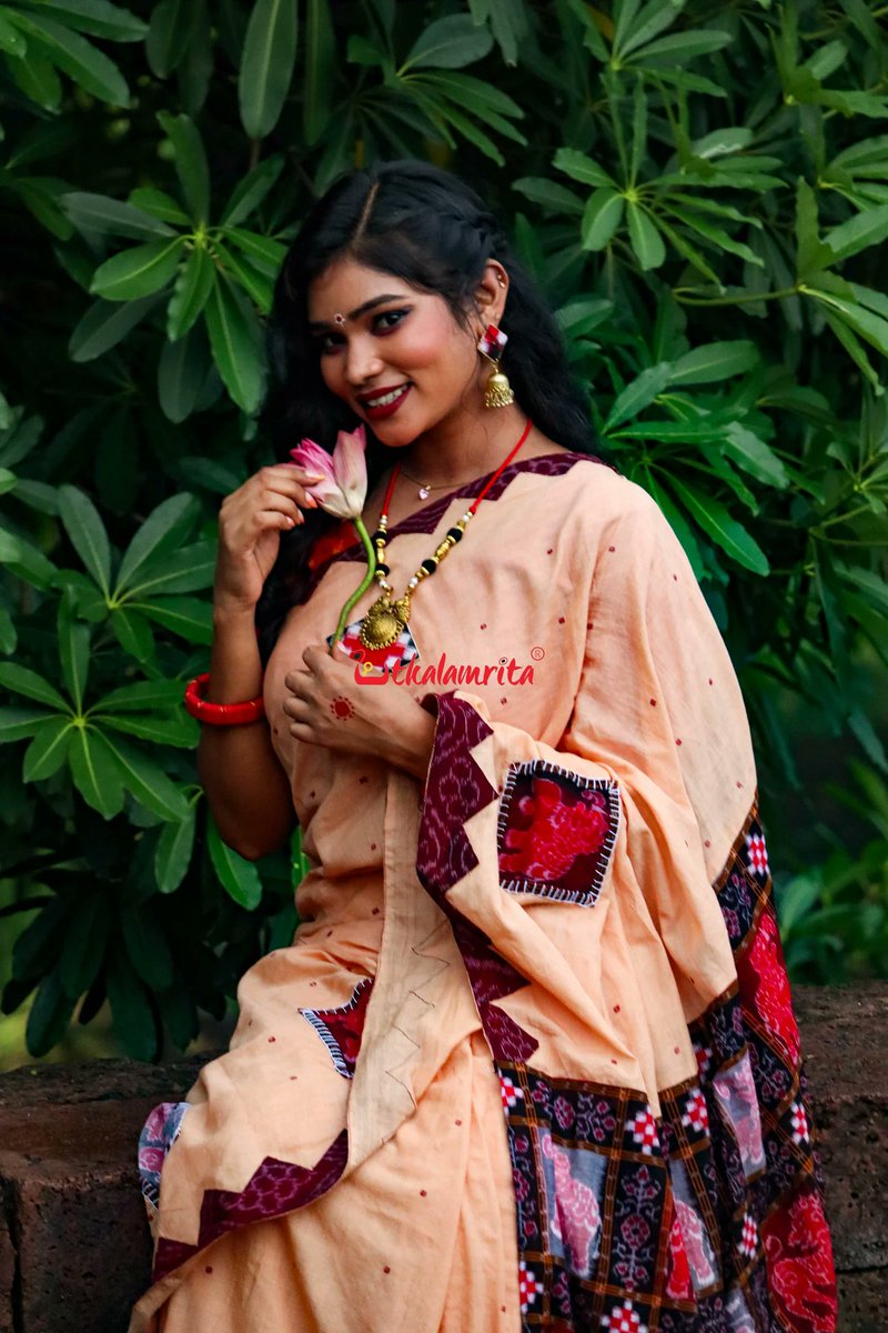 Utkalamrita's tweet photo. The Cream with Maroon Buti Elephant Designer Cotton Saree from our Devi Collection blends elegance symbolism and Odisha’s handloom heritage. Shot in Old Town Bhubaneswar it celebrates strength and grace. Get 20% OFF with code PUJA20 at checkout. 
Shop At - https://t.co/baY23Yq3x9 https://t.co/g0X2hYepXB