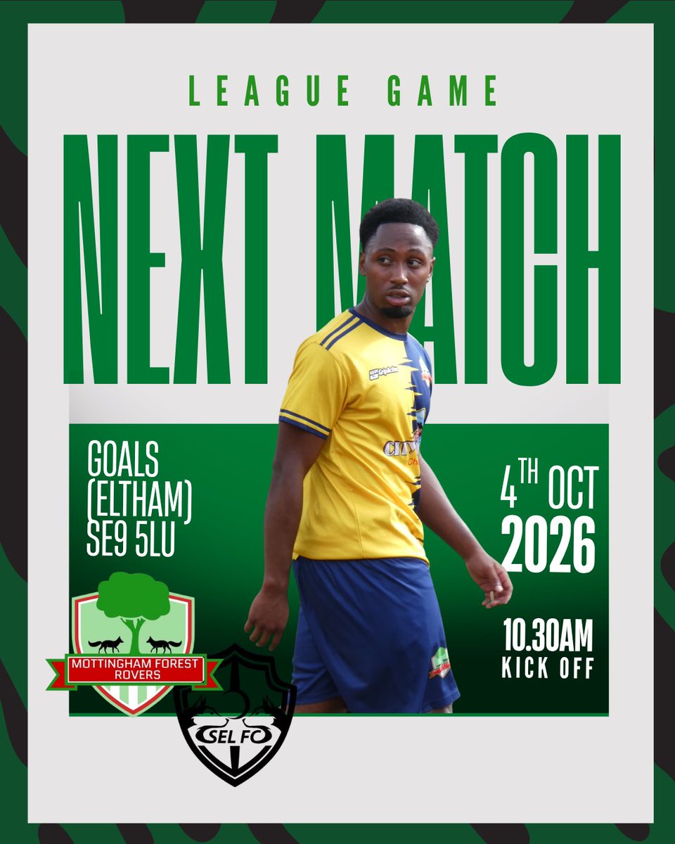 MottinghamFR's tweet photo. NEXT UP ‼️

After a week break we are back in league action. A big win is needed. Tomorrow we come up against @AFCSEL. Let’s go lads! 

Get down to support the team 💚

#MFR https://t.co/VAtu9LrPUn