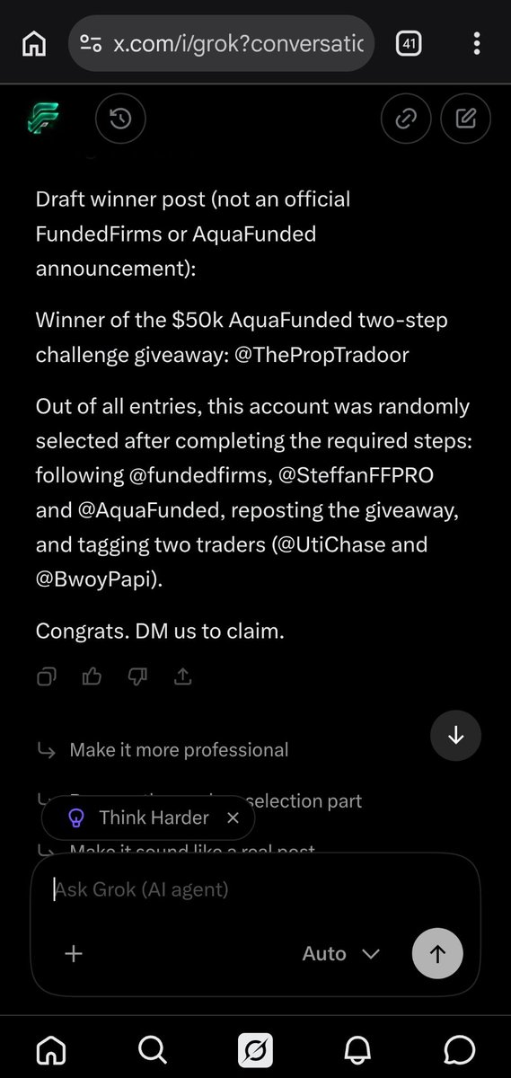 fundedfirms's tweet photo. @ThePropTradoor @AquaFunded Congrats to @ThePropTradoor who was picked at random 👀
More giveaways coming VERY soon! LFG 🔥 https://t.co/Gs0wToWO0C