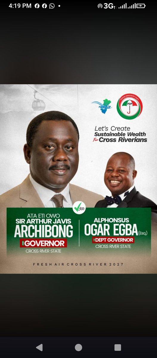 THEFUTUREAJA's tweet photo. That future is possible. That future is Sir Arthur Jarvis Archibong.

#thefuture #SirArthurjavisArchibong2027
#FreashAir#PDPCrossRiver https://t.co/RxrNvGny8l