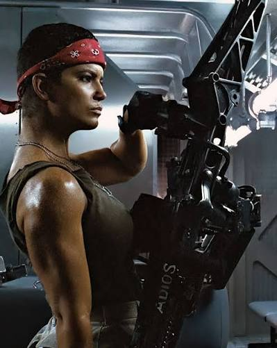 BilboBaxter007's tweet photo. @Asmongold @Awk20000 Yeah man butchy masculine women in action genre media is so woke! just like this lady in the movie aliens, which was so woke! >:( https://t.co/ggz9jmSdeV