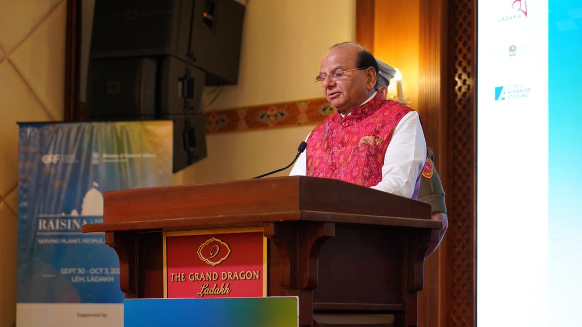 utladakhtourism's tweet photo. Ladakh hosted the Ladakh Segment of the Fifth Raisina Forum for Future of Diplomacy 2026, bringing together emerging diplomats and policy leaders from across the world for meaningful dialogue, learning and cultural exchange.

The formal programme was inaugurated by Hon’ble @lg_ladakh  Shri Vinai Kumar Saxena, and attended by Shri Ashish Kundra @ashishkundra, Chief Secretary, UT Ladakh; Shri Sanjit Rodrigues, Secretary, Culture & Tourism, UT Ladakh; and Shri Samir Saran, President, Observer Research Foundation, alongside distinguished delegates and stakeholders.

The engagement explored contemporary conversations around geopolitics, climate resilience, frontier governance, technology and the evolving practice of diplomacy, while offering participants a deeper understanding of Ladakh’s unique strategic and cultural context.

The forum provided a platform where global perspectives met the lived realities of a high-altitude frontier region,  opening avenues for dialogue, knowledge exchange and a greater understanding of the challenges and opportunities shaping our shared future.

#RaisinaForum2026 #FutureOfDiplomacy #Ladakh #LadakhTourism #Diplomacy #GlobalDialogue