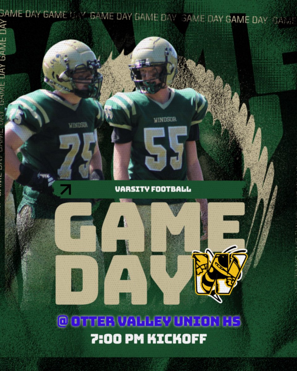 AthleticsWSD's tweet photo. GAMEDAY: Varsity Football will take on the Otters of Otter Valley in a Saturday night game. Kickoff at 7PM. #swarmasone https://t.co/r3eZnMNv2r