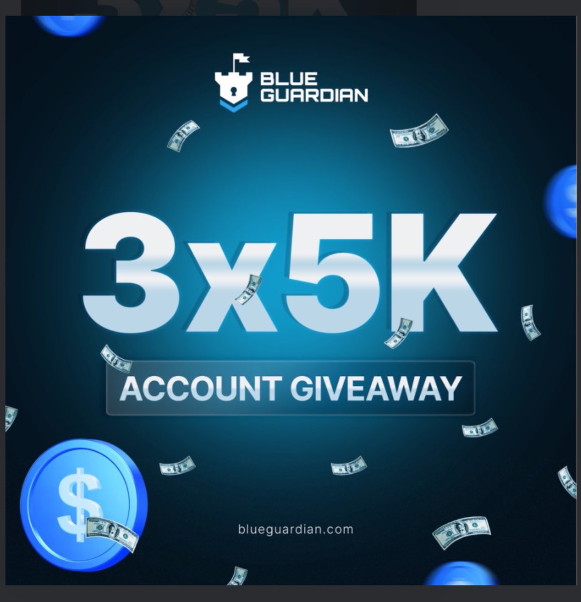 SGMJNR's tweet photo. 🎁GIVEAWAY🎁 

3X $5,000 

Rules:
1️⃣Must follow @BlueGuardiancom
@Idpthinkers @GuardianTvLive  @sgmjnr 

2️⃣ Like RT &amp; Tag 3 friends

3️⃣ Add blueguadian as favorite firm at
https://t.co/2t1Xa1y5vX

Winners in 72hrs https://t.co/RcjE0c6YVL