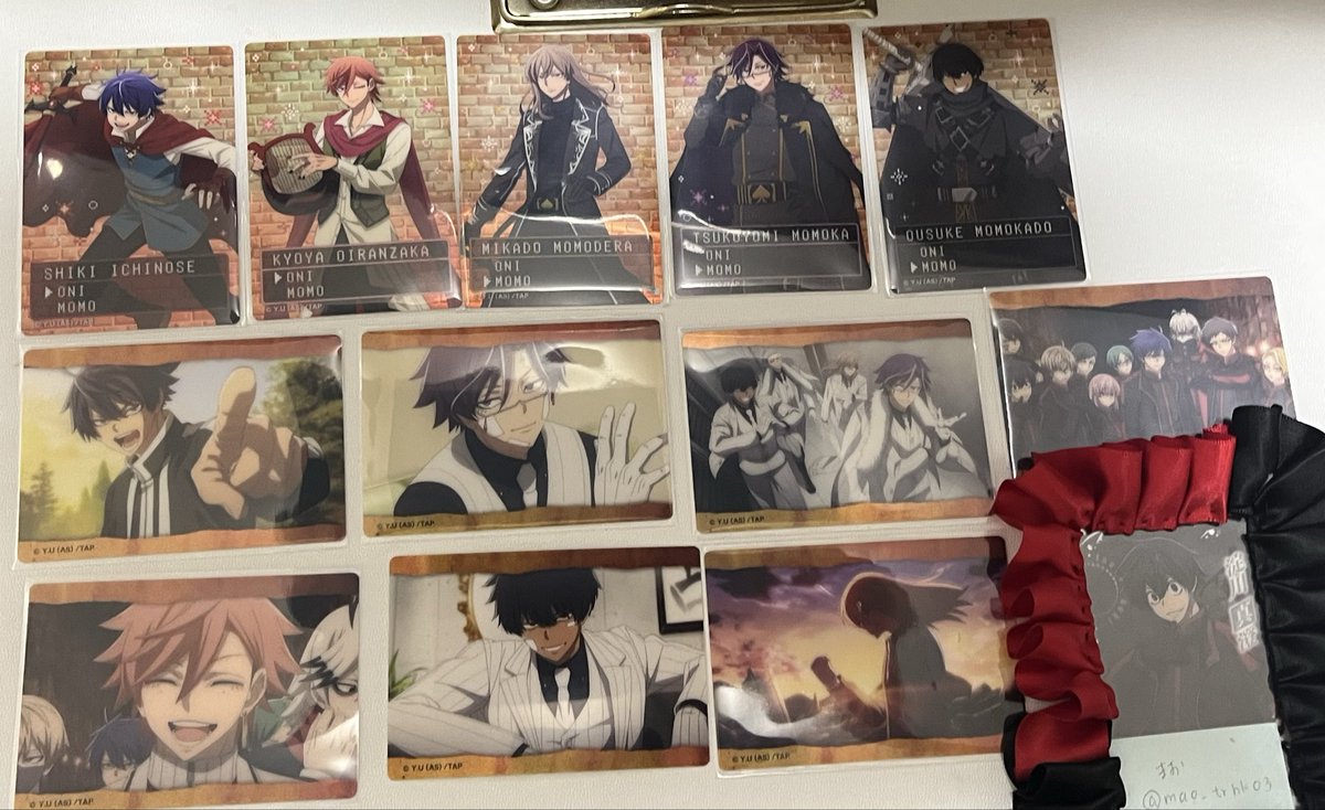 mao_trhk03's tweet photo. お譲り先を探しております。

桃源暗鬼 冒険譚 RPG オーロラアートコレクションカード 特典 

譲：一ノ瀬、花魁坂、桃寺、桃華、桃角、集合

求：定価＋送料

お声掛け被りました際纏めての方優先。一ノ瀬、桃寺でしたら特典お付け出来ます(3枚以上)検索からでもお気軽にお声掛け下さい。 https://t.co/Pp5lssdOHy