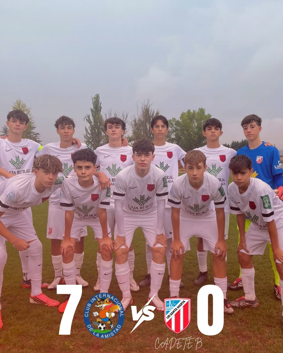 UDSantaMarta's tweet photo. DERROTA DEL CADETE B
Día complicado para los nuestros, que esta vez regresan sin premio.
@CIAMISTAD 7–0 UDSM
Toca levantarse, aprender y pensar en la próxima jornada. 🔴⚪
#UDSantaMarta #AcademiaUDSM #CadeteB https://t.co/BFs7S7PLqj