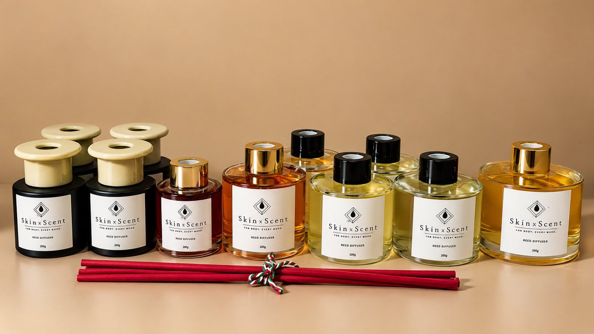 SkinxScentsNg's tweet photo. Four new moods, bottled for your space. N8,000- N25,000.

01. Bouquet — a blooming floral garden. Fresh, elegant and effortlessly pretty.

02. Holiday — Christmas cookies, red wine and laughter. Warm, cosy and nostalgic.

Which one is taking over your space? 🤎 https://t.co/eDcCT0gcZa