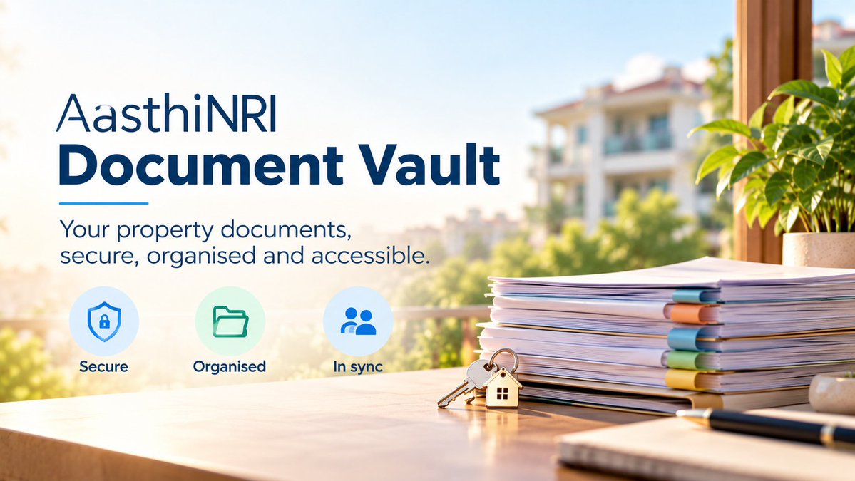 meghaAasthiNRI's tweet photo. @AasthiNRI When the owner is remote and the property  local, documents need to be accessible to both of  them.
Introducing the AasthiNRI Document Vault - one place to maintain, review and track important property documents.
Watch : https://t.co/7AqlWqHJPE
#AasthiNRI #NRIProperty https://t.co/oaGgY5q6tu