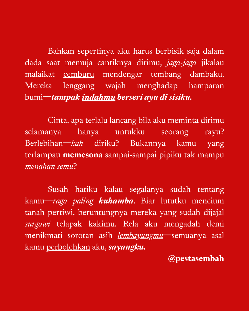 pestasembah's tweet photo. Tuhan pun tahu jikalau─aku mencintai dirimu. https://t.co/0EuzCQWBdY
