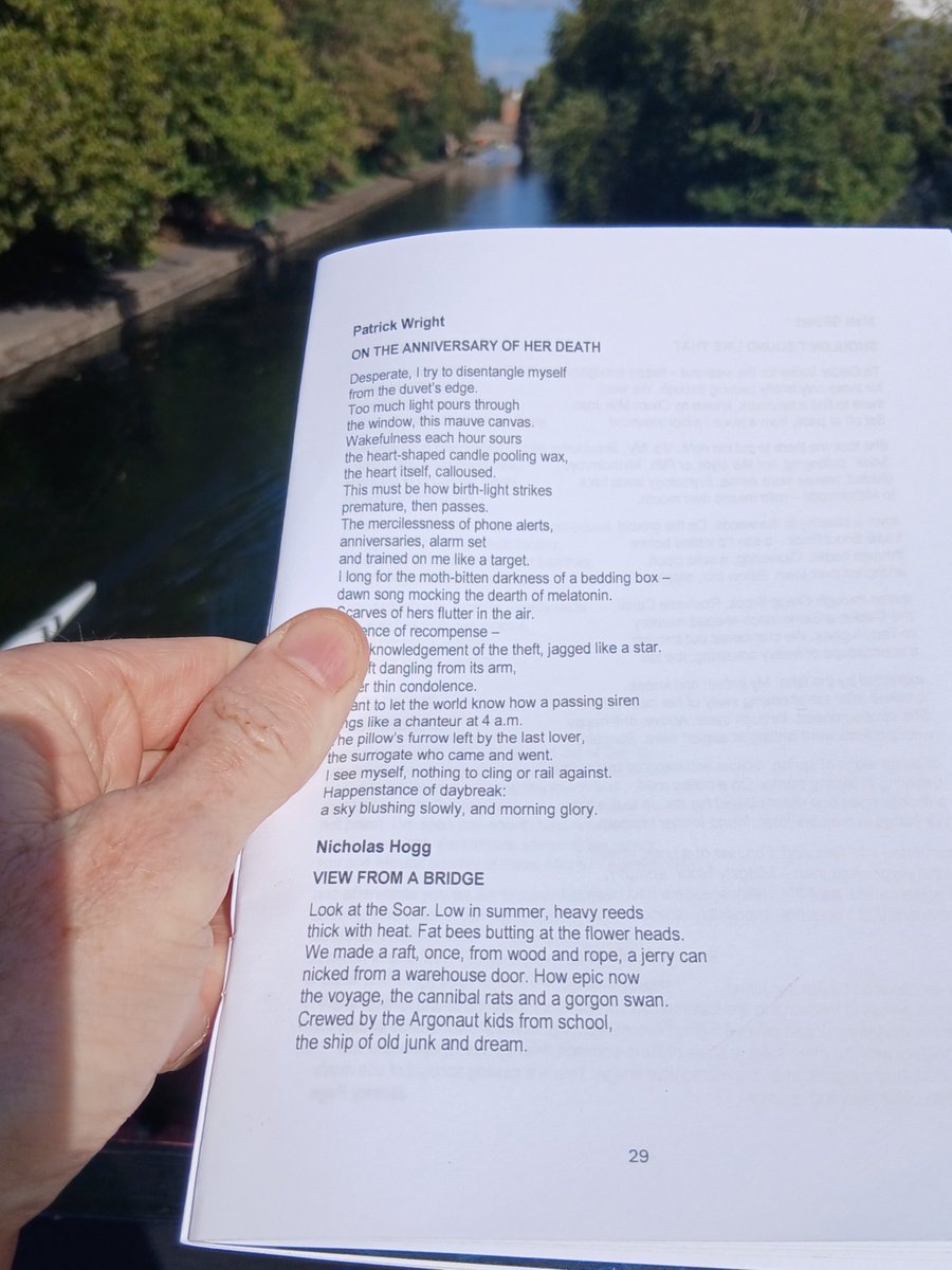 nicholas_hogg's tweet photo. Great to read three poems for the Literary Leicester Cycle Tour today, including Gorilla in the Roses, my Orton poem inspired from a previous tour led by the @uniofleicester's Dr Emma Parker, and View from a Bridge (a #RiverSoar poem performed on the #RiverSoar)
#JoeOrton https://t.co/kw1ESLwo8d