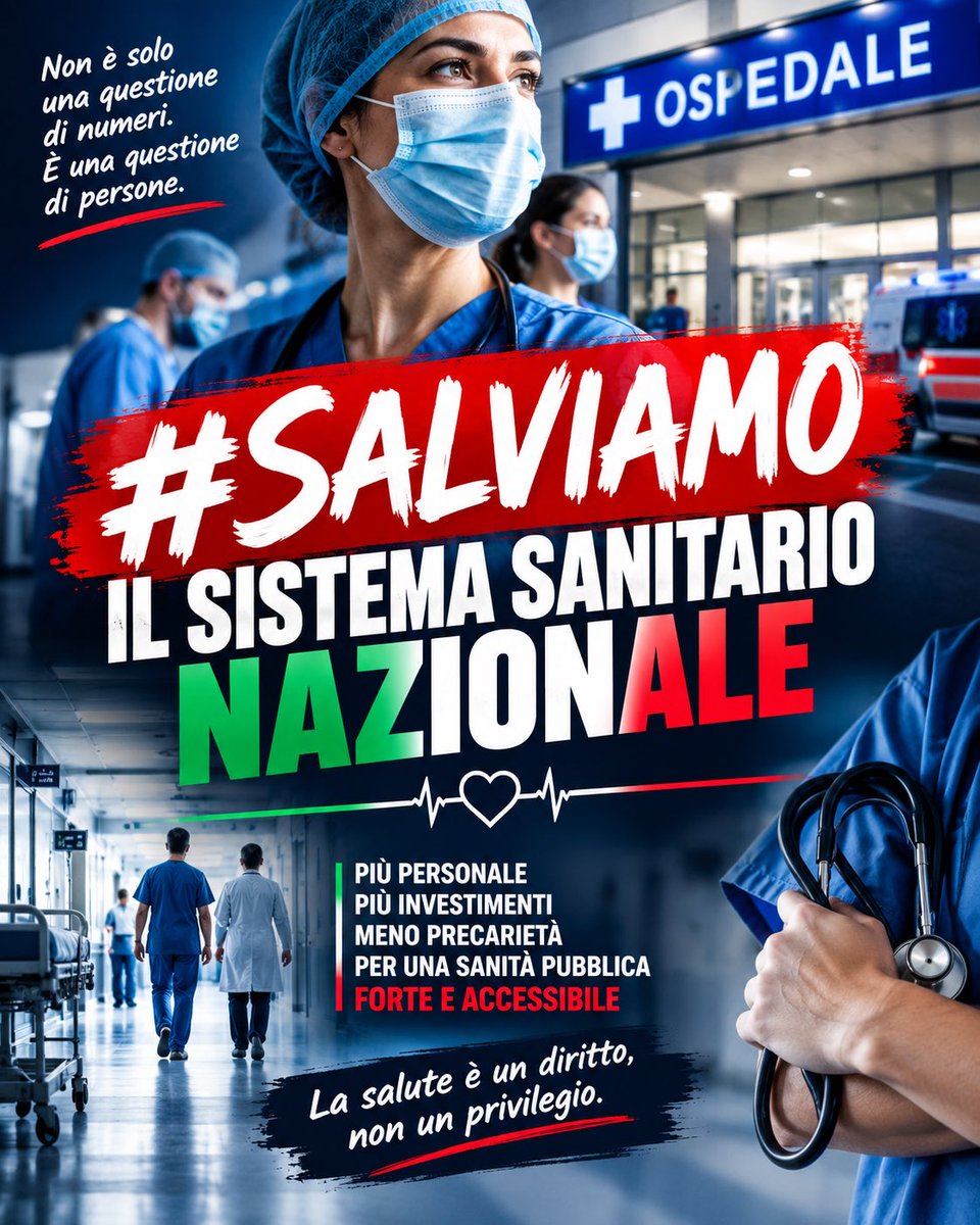 ProfMBassetti's tweet photo. 🚨 FUGA DEI MEDICI DALLA SANITÀ PUBBLICA: IL SSN NON PUÒ PIÙ ASPETTARE
I numeri sono un campanello d’allarme che non possiamo ignorare.
Nel 2025 i medici ospedalieri che hanno dato le dimissioni volontarie sono stati 3.767, più dei 2.876 che sono andati in pensione. Le dimissioni sono aumentate del 150% in un solo anno.
E c’è un’altra frattura che preoccupa: il Sud si svuota. Nell’ultimo decennio il Mezzogiorno ha perso 1.166 medici ospedalieri, mentre il Centro-Nord ha registrato un saldo positivo di 4.029 unità.
Non è soltanto una questione di numeri. Dietro ogni medico che lascia ci sono competenze che il sistema perde e, soprattutto, servizi sanitari che rischiano di diventare più difficili da garantire.
Il Servizio Sanitario Nazionale è un patrimonio di tutti. Non può diventare terreno di scontro permanente tra schieramenti.
Serve un intervento straordinario e strutturale, costruito con una responsabilità bipartisan: più personale, condizioni di lavoro sostenibili, valorizzazione delle professioni sanitarie, investimenti e particolare attenzione alle aree del Paese che stanno perdendo più professionisti.
La salute non dovrebbe avere colore politico.
🏥 Salviamo il SSN. Prima che sia troppo tardi.
📢 #SalviamoIlSSN
#SanitàPubblica #SSN #Medici #Salute #ServizioSanitarioNazionale #Sanità #Sud #Mezzogiorno #Ospedali #Medicina #ProfessionistiSanitari #SalutePubblica