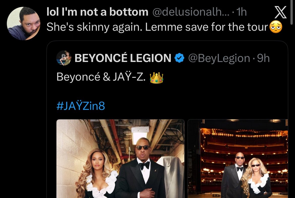 darkyoncestan's tweet photo. why is this always the first reaction to her posting pictures🫩👎🏻 https://t.co/QB8d7rjGNT