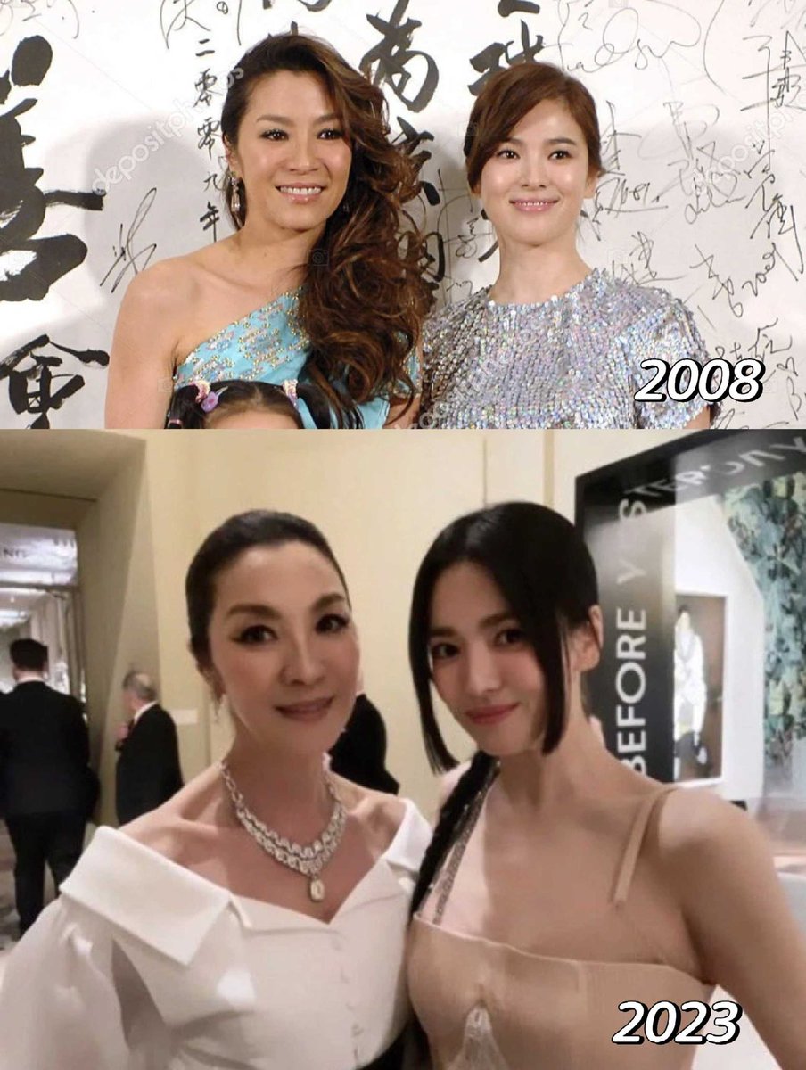 LiuLu52229's tweet photo. @dameme_1 @mihandsss Song Hye Kyo took a photo with an Oscar-winning Best Actress. https://t.co/eLyq7XWGVv