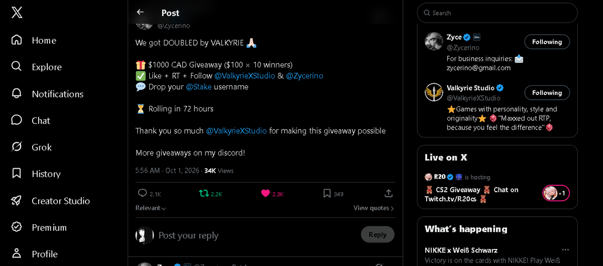 NinaInMotion's tweet photo. @Zycerino @ValkyrieXStudio @Stake Stake: RandyTorty https://t.co/0cHsdqjWbI