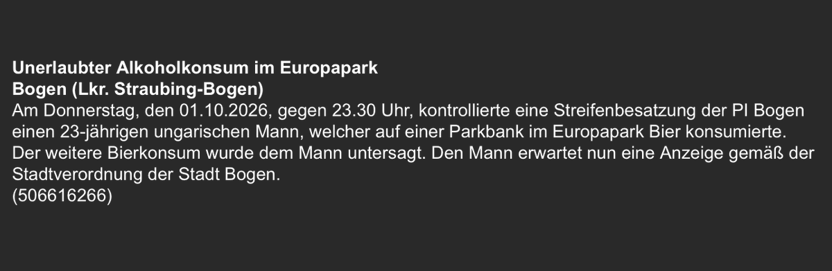 schimpfi's tweet photo. Die Polizei muss Bürger-Aktionen wie "Coffee with a Cop" machen, weil sie 'nen scheiß Ruf haben.

Aber im Gegenzug gibts ne Anzeige, weil man ein Bier im Park trinkt.
Früher hieß es: "Trink jetzt schnell aus und geh, dann passt's." 
Heute wirds 'ne Anzeige samt Pressemeldung. https://t.co/T9bExq0OYK