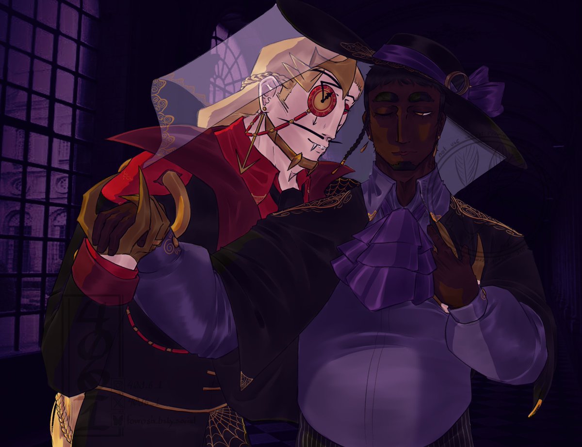 40d6_1's tweet photo. A bite in the lavender nightshade of our time,
(Au thing thats PERFECT for posting now!)
#dandysworld #timecapsule #halloween #vampire #dyle #rodger #au https://t.co/9GS3Fbc1u3
