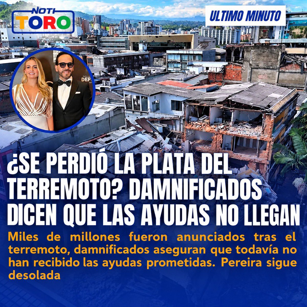 AlejoToroAnt's tweet photo. #NotiToro ¿Se perdió la plata del terremoto? Damnificados denuncian que las ayudas no aparecen y el gobierno sigue sin mostrar la información y se conoció que el Fondo Milagro sigue sin existir
https://t.co/i7NbMqtWb1 https://t.co/0tCuAouQfN
