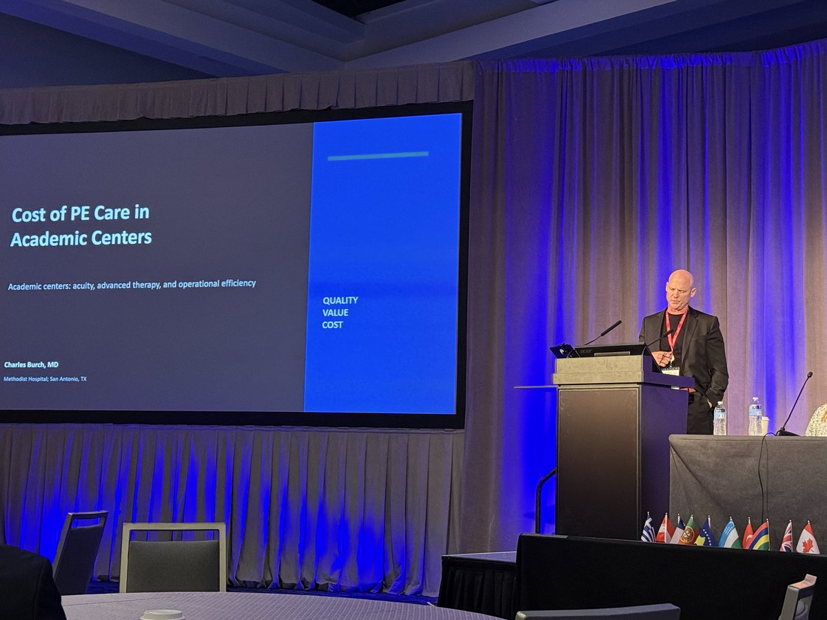PERTConsortium's tweet photo. Dr. Charles Burch from @SAHealth210 reviews the cost of pulmonary embolism care. #PERT2026 https://t.co/v38MmdcHlt
