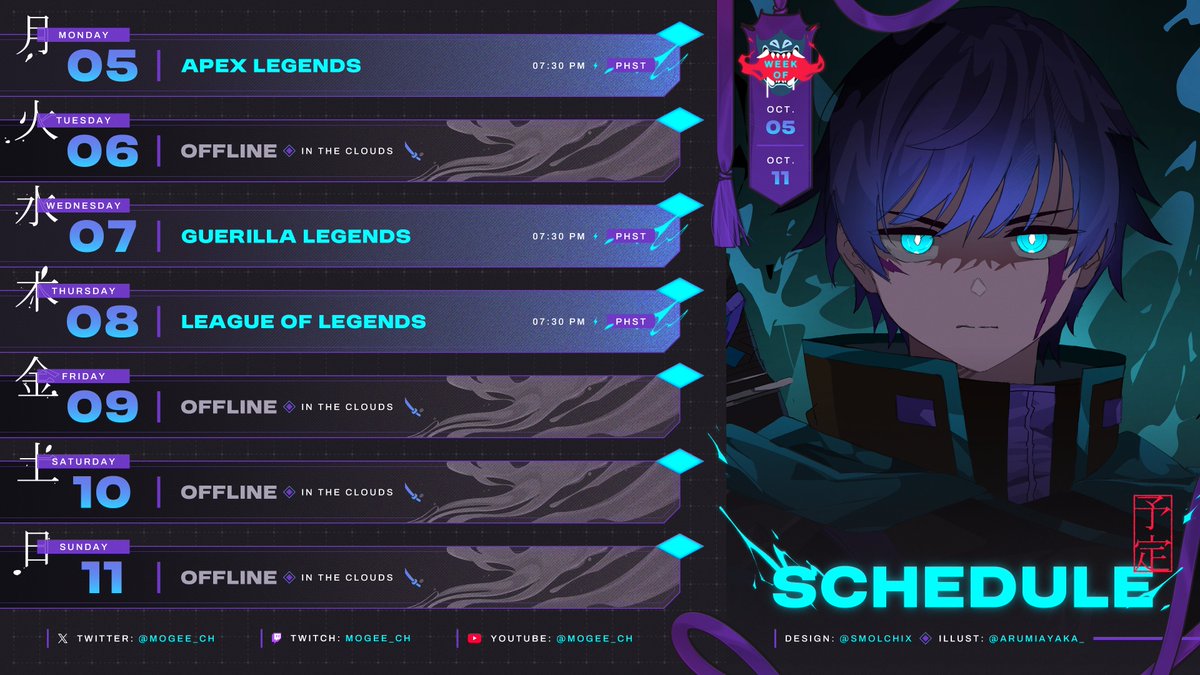 Mogee_Ch's tweet photo. Will stream again next week!

FINALLY USING THE STREAM SCHED! TYSM @SmolchiX 

#Mogeeverse https://t.co/tyfdEerdAR