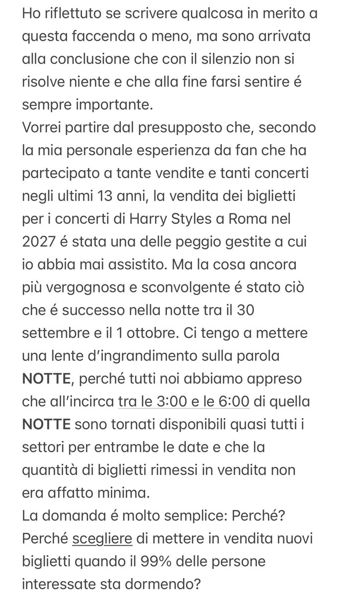 cris19believe's tweet photo. Certe cose non devono passare inosservate. Meritiamo delle spiegazioni, meritiamo di meglio @TicketOneIT @team_world @MarcoMoriniTW https://t.co/D7r0Bn6kar