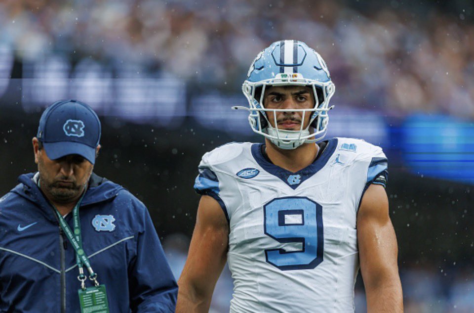 PeteThamel's tweet photo. NEWS: UNC star defensive end Melkart Abou Jaoude will play for UNC today against Notre Dame, per an ESPN source. Heβd been out with a hand/wrist injury and missed the Clemson game. He led the ACC in sacks per game last year. https://t.co/cXT4fXKPEC