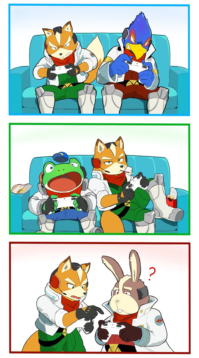 hoshi_gitsune's tweet photo. 🦊vs🐦／🐸／🐰
#スターフォックス 　＃STARFOX https://t.co/7OxziQAQnn