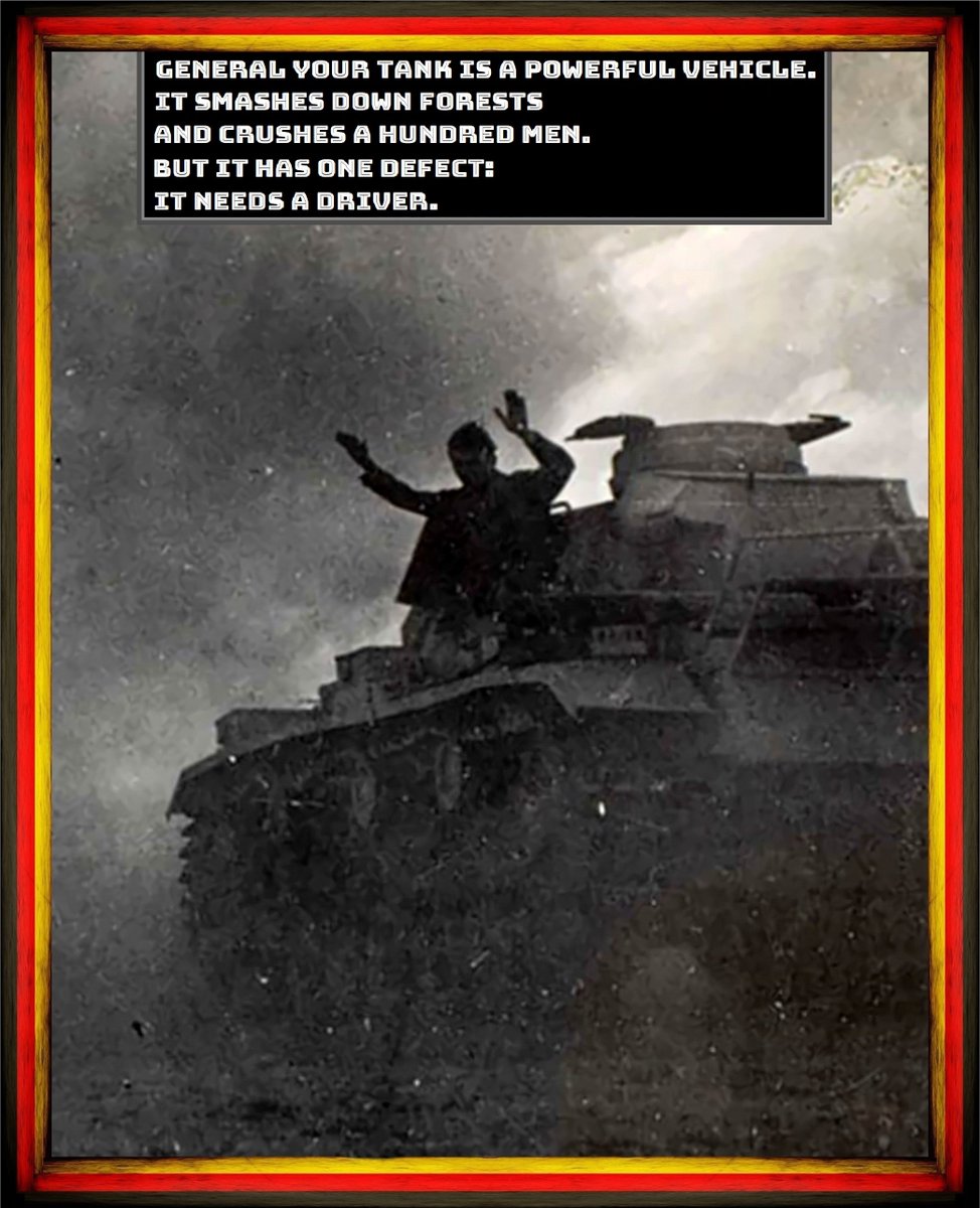 KALLEMOGLUSalih's tweet photo. #UnitedNations #UnitedStates #UnitedKingdom #Canada
#OneWorld #GermanNationalDay #TagderDeutschenEinheit
#Europe #Asia #Australia #Africa #NorthAmerica #SouthAmerica #Politics

GENERAL YOUR TANK IS A POWERFUL VEHICLE #BertoltBrecht
👉  https://t.co/Z3isSIdYat https://t.co/UuTpHYoI4a